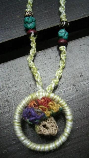 ☆即決☆ヘンプ*きのこネックレス*2 ハンドメイド < 女性アクセサリー/時計  ☆即決☆ヘンプ*きのこネックレス*2 ハンドメイド < 女性アクセサリー/時計の