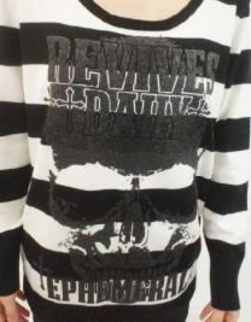 【GHOST OF HARLEM/ゴーストオブハーレム】《New》スカル・ボーダー柄*ニットワンピ < ブランド 【GHOST OF HARLEM/ゴーストオブハーレム】《New》スカル・ボーダー柄*ニットワンピ < ブランドの