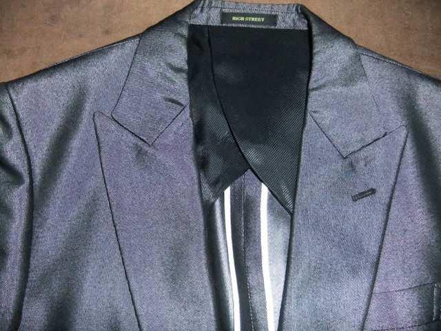 高級感素材 HIGH STREETハイストリート 上下 スーツ グレー M < 男性ファッション  高級感素材 HIGH STREETハイストリート 上下 スーツ グレー M < 男性ファッションの