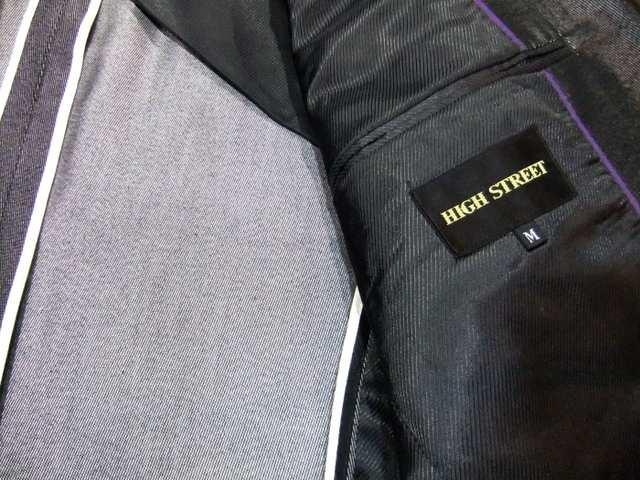 高級感素材 HIGH STREETハイストリート 上下 スーツ グレー M < 男性ファッション  高級感素材 HIGH STREETハイストリート 上下 スーツ グレー M < 男性ファッションの