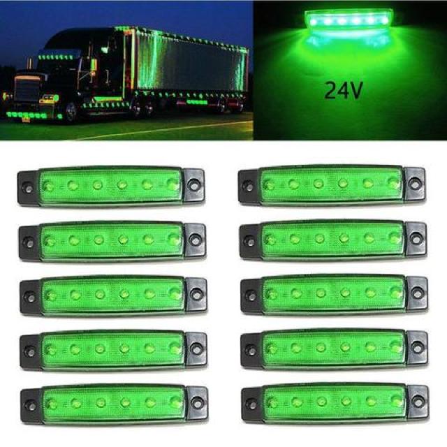 LED片側 6連 サイドマーカー ランプ ライト 10個セット24V < 自動車/バイク LED片側 6連 サイドマーカー ランプ ライト 10個セット24V < 自動車/バイク