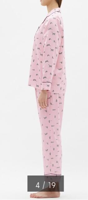 GU・猫リボンキャット柄ネイビーサテン長袖パジャマ < ブランド GU・猫リボンキャット柄ネイビーサテン長袖パジャマ < ブランドの