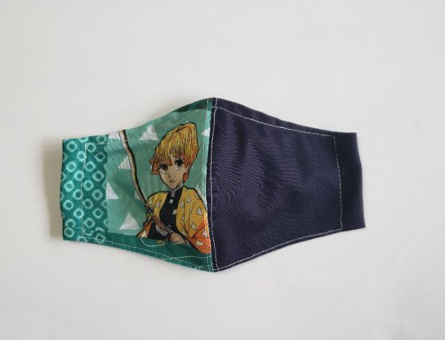 M7  涼夏用 100☆【ラスト】立体マスク 鬼滅の刃 善逸(*^^*)ハンドメイド M 1点のみ < 女性ファッション  M7  涼夏用 100☆【ラスト】立体マスク 鬼滅の刃 善逸(*^^*)ハンドメイド M 1点のみ < 女性ファッションの