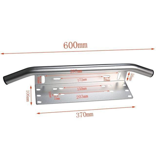 フォグライトステー 【シルバー】オフロードスタイル パイプバンパー付 ブラケット < 自動車/バイク フォグライトステー 【シルバー】オフロードスタイル パイプバンパー付 ブラケット < 自動車/バイク