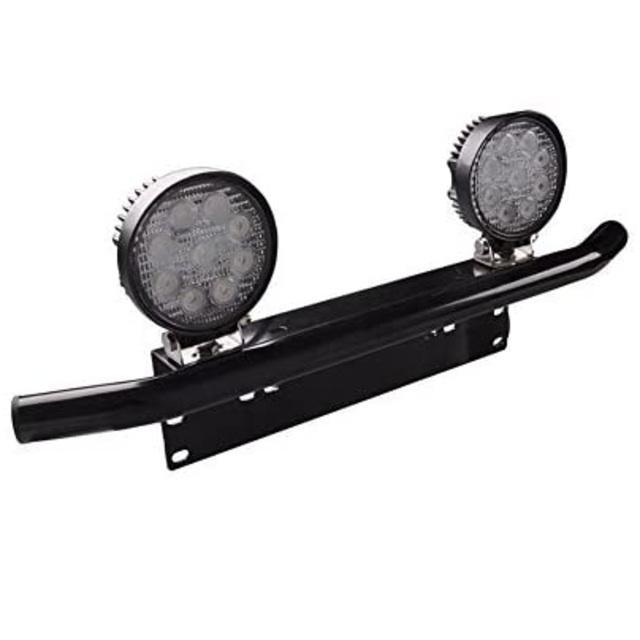 フォグライトステー 【シルバー】オフロードスタイル パイプバンパー付 ブラケット < 自動車/バイク フォグライトステー 【シルバー】オフロードスタイル パイプバンパー付 ブラケット < 自動車/バイク