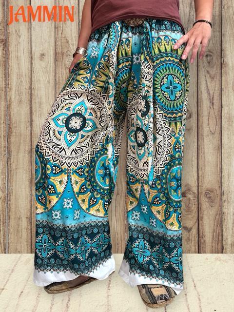 アジアン花紋様柄パンツ エスニック ヒッピー アジアン ゆったり < 女性ファッション アジアン花紋様柄パンツ エスニック ヒッピー アジアン ゆったり < 女性ファッションの