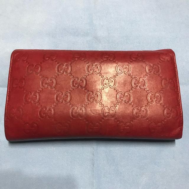 正規品 グッチ赤GGレザー3つ折り長財布 良品 < ブランド 正規品 グッチ赤GGレザー3つ折り長財布 良品 < ブランドの