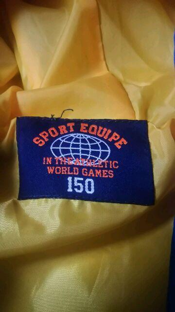 ダウンジャケット風ブルーのGTH VARSITY TEAMジャンバー♪By SPORT EQUIPE < キッズ/ベビー  ダウンジャケット風ブルーのGTH VARSITY TEAMジャンバー♪By SPORT EQUIPE < キッズ/ベビーの