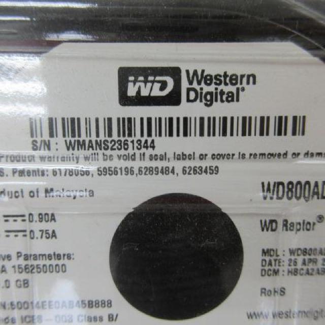 Western Digital S/N WMANS2361344 80.0GB < PC本体/周辺機器  Western Digital S/N WMANS2361344 80.0GB < PC本体/周辺機器の