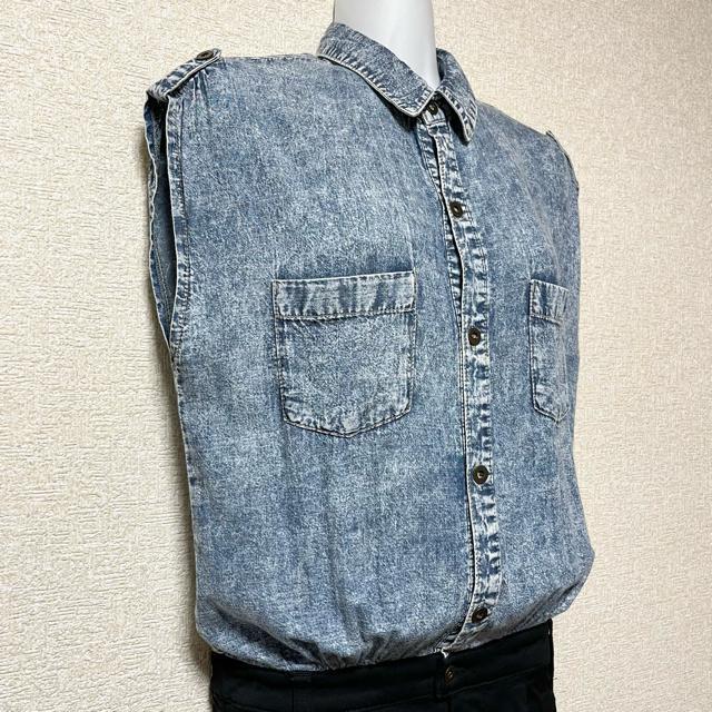 【SPIRAL TEMPT】ダンガリーデニムシャツオールインワン < 女性ファッション 【SPIRAL TEMPT】ダンガリーデニムシャツオールインワン < 女性ファッションの