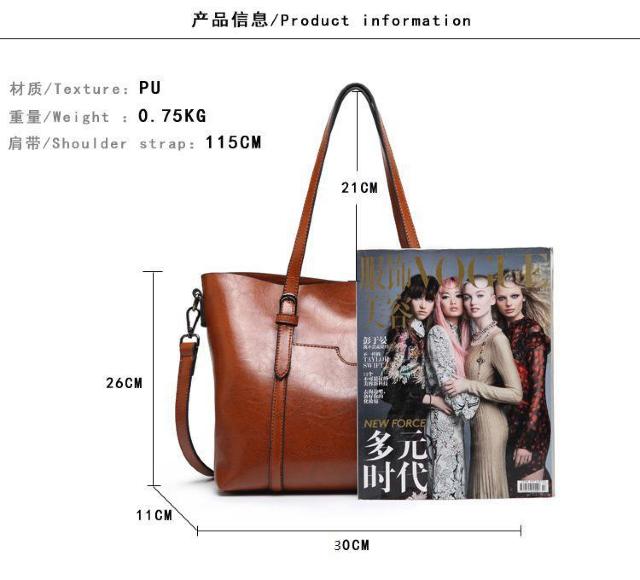 レザー レディース トートバッグ  ショルダーバッグ ブラウン < 女性ファッション  レザー レディース トートバッグ  ショルダーバッグ ブラウン < 女性ファッションの