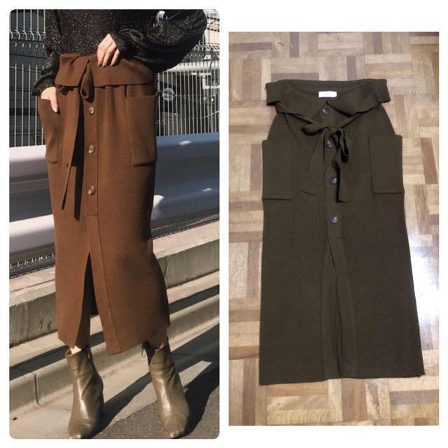 A Be[W Ameri VINTAGE LAPEL KNIT SKIRT jbgXJ[g  t@bV 