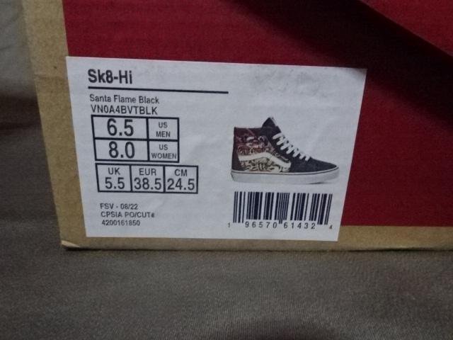 USAw oY A USAySk8 HizSanta flame black 24.5a  uh 