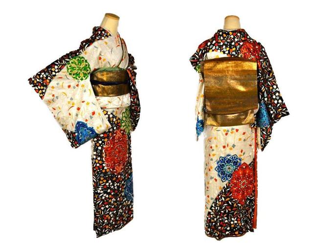 【最高級】新品同様 染め分け 金彩 金駒シシュウ 正倉院花文 クリーニング済 訪問着 身丈159.5cm 裄丈64cm T3290 < 女性ファッション  【最高級】新品同様 染め分け 金彩 金駒シシュウ 正倉院花文 クリーニング済 訪問着 身丈159.5cm 裄丈64cm T3290 < 女性ファッションの
