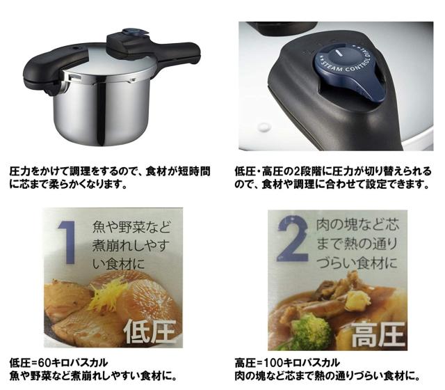 パール金属 圧力鍋 3.5L IH対応 3層底 切り替え式 レシピ付 < インテリア/ライフ  パール金属 圧力鍋 3.5L IH対応 3層底 切り替え式 レシピ付 < インテリア/ライフの