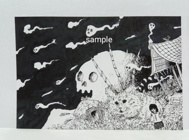 オリジナルイラスト 手描きイラスト おばけ 絵 モノクロ アート 原画 自作 ハンドメイド アナログ インテリア illust < アニメ/コミック/キャラクター  オリジナルイラスト 手描きイラスト おばけ 絵 モノクロ アート 原画 自作 ハンドメイド アナログ インテリア illust  < アニメ/コミック/キャラクターの
