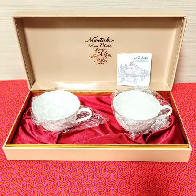 新品未使用 ノリタケティーカップ 花柄ピンクパープルカラー2個組 < インテリア/ライフ  新品未使用 ノリタケティーカップ 花柄ピンクパープルカラー2個組 < インテリア/ライフの