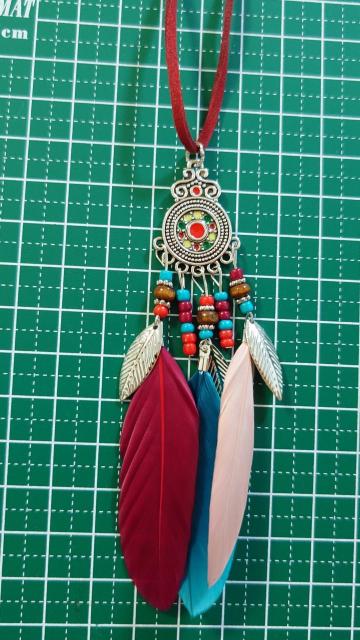 ボヘミアン☆レディースネックレス  ヒッピー   アジアン   エスニック   ボヘミアン   フェザーネックレス  カラフル < 女性アクセサリー/時計  ボヘミアン☆レディースネックレス  ヒッピー   アジアン   エスニック   ボヘミアン   フェザーネックレス  カラフル < 女性アクセサリー/時計の