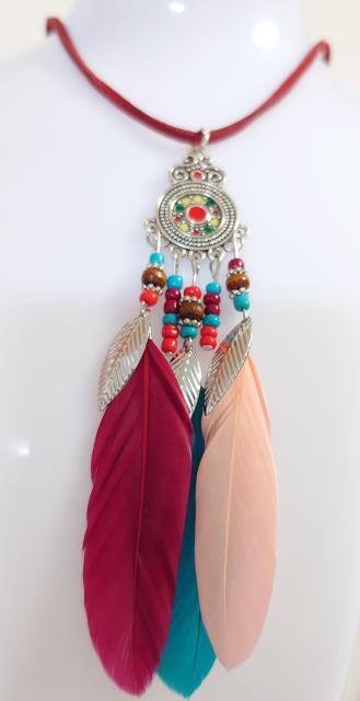 ボヘミアン☆レディースネックレス  ヒッピー   アジアン   エスニック   ボヘミアン   フェザーネックレス  カラフル < 女性アクセサリー/時計  ボヘミアン☆レディースネックレス  ヒッピー   アジアン   エスニック   ボヘミアン   フェザーネックレス  カラフル < 女性アクセサリー/時計の