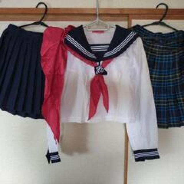 なんちゃってセーラー服 制服 5点セット Mサイズ 難あり < 女性ファッション なんちゃってセーラー服 制服 5点セット Mサイズ 難あり < 女性ファッションの