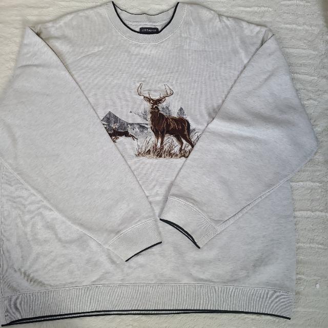 鹿 裏起毛トレーナー L < 男性ファッション 鹿 裏起毛トレーナー L < 男性ファッションの