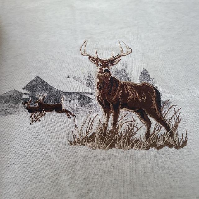 鹿 裏起毛トレーナー L < 男性ファッション 鹿 裏起毛トレーナー L < 男性ファッションの