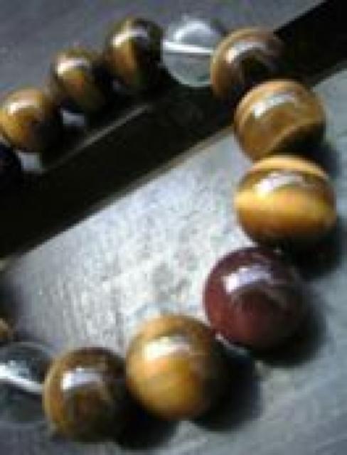 ☆即決☆14ミリ玉3色タイガーアイx水晶ブレスレット < 男性アクセサリー/時計 ☆即決☆14ミリ玉3色タイガーアイx水晶ブレスレット < 男性アクセサリー/時計の