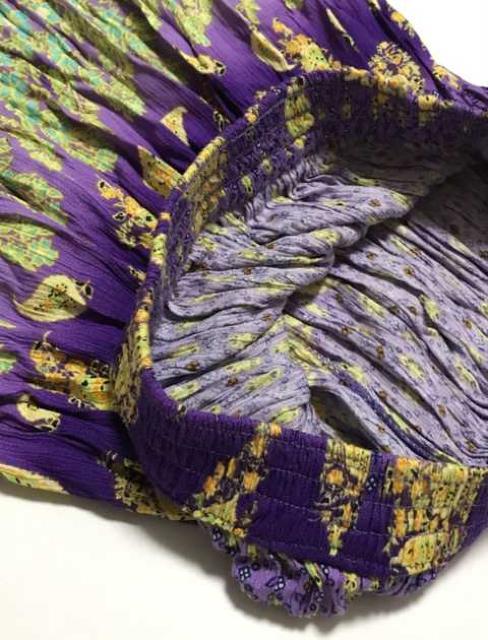 ☆(ゴム)チャイハネ〓タイダイアジアン柄スカート〓シワ加工パープル(F)美品 < 女性ファッション ☆(ゴム)チャイハネ〓タイダイアジアン柄スカート〓シワ加工パープル(F)美品 < 女性ファッションの