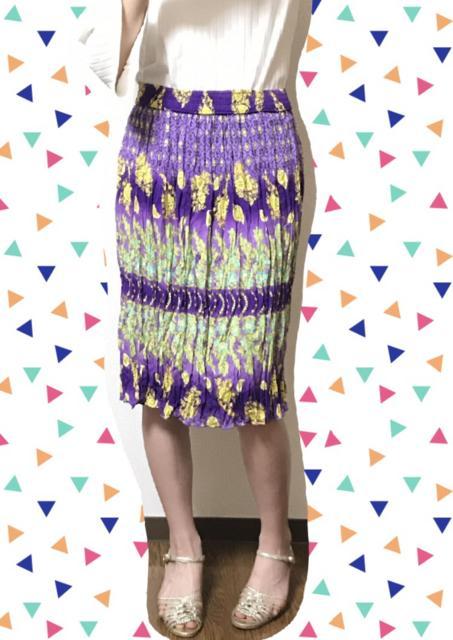 ☆(ゴム)チャイハネ〓タイダイアジアン柄スカート〓シワ加工パープル(F)美品 < 女性ファッション ☆(ゴム)チャイハネ〓タイダイアジアン柄スカート〓シワ加工パープル(F)美品 < 女性ファッションの