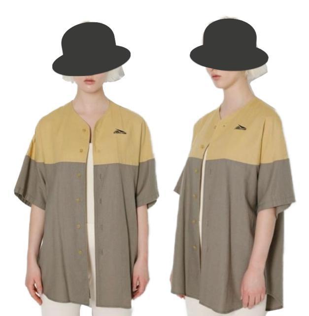 moussySTUDIOWEAR◎ベースボールシャツ(F)イエローカーキ◎新品 < ブランド moussySTUDIOWEAR◎ベースボールシャツ(F)イエローカーキ◎新品 < ブランドの
