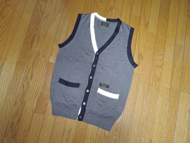 NEIGHBORHOODネイバーフッド ニット カーディガン ベスト S 灰系 薄手 2FACE CARDIGAN VEST < ブランド  NEIGHBORHOODネイバーフッド ニット カーディガン ベスト S 灰系 薄手 2FACE CARDIGAN VEST < ブランドの