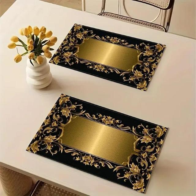 �����X���i690�~��2���Z�b�g�@�G���K���g�ȃS�[���f���p�^�[�̃��l���v���[�X�}�b�g�Z�b�g  �� �C���e���A/���C�t�� 