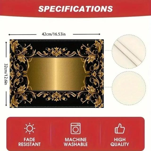 �����X���i690�~��2���Z�b�g�@�G���K���g�ȃS�[���f���p�^�[�̃��l���v���[�X�}�b�g�Z�b�g �� �C���e���A/���C�t�� 