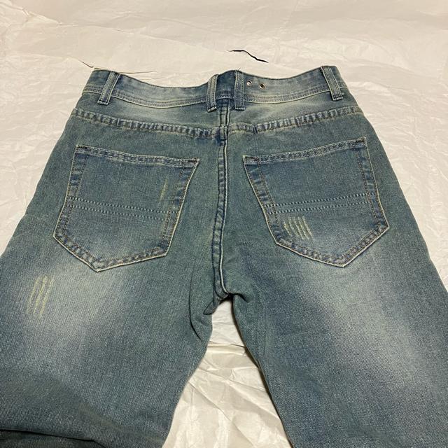 【ノーブランド扱い】 ストレートデニム / ダメージ加工 & ペイント / M < 男性ファッション  【ノーブランド扱い】 ストレートデニム / ダメージ加工 & ペイント / M < 男性ファッションの