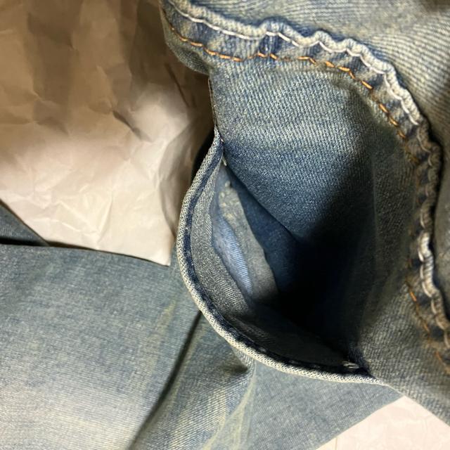 【ノーブランド扱い】 ストレートデニム / ダメージ加工 & ペイント / M < 男性ファッション  【ノーブランド扱い】 ストレートデニム / ダメージ加工 & ペイント / M < 男性ファッションの