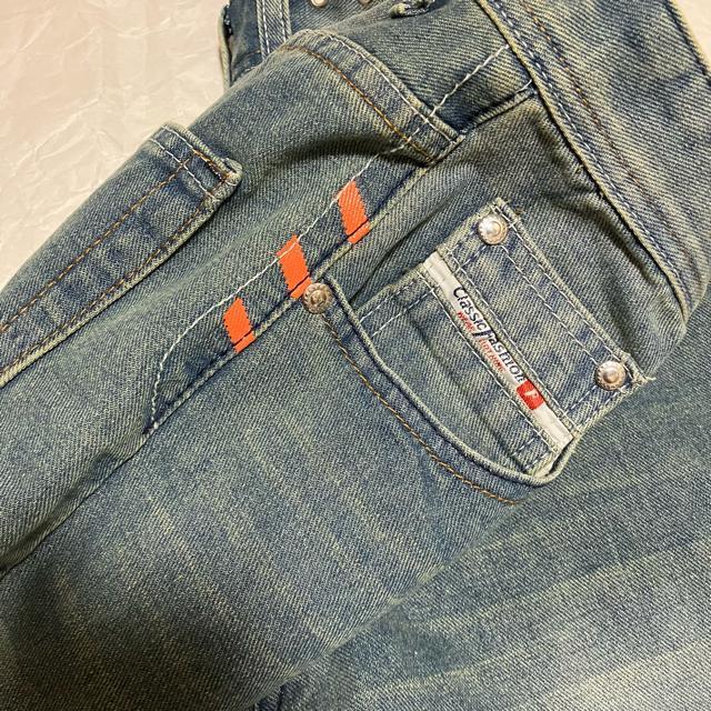 【ノーブランド扱い】 ストレートデニム / ダメージ加工 & ペイント / M < 男性ファッション  【ノーブランド扱い】 ストレートデニム / ダメージ加工 & ペイント / M < 男性ファッションの