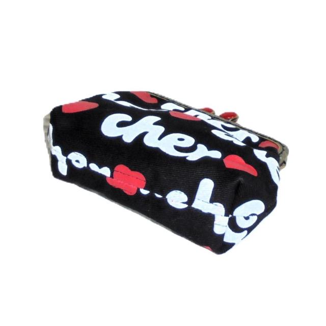 ◆cher◆黒シェル◆がまぐちポーチ【スクエア】 < 女性ファッション ◆cher◆黒シェル◆がまぐちポーチ【スクエア】 < 女性ファッションの