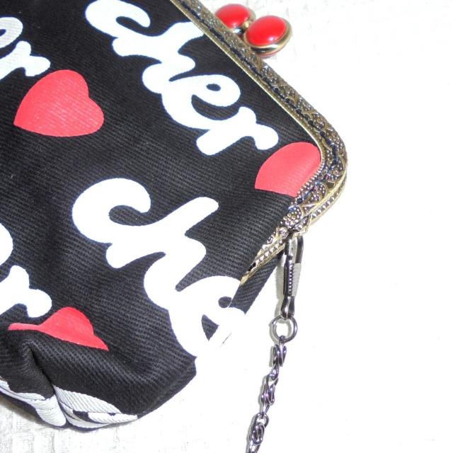 ◆cher◆黒シェル◆がまぐちポーチ【スクエア】 < 女性ファッション ◆cher◆黒シェル◆がまぐちポーチ【スクエア】 < 女性ファッションの