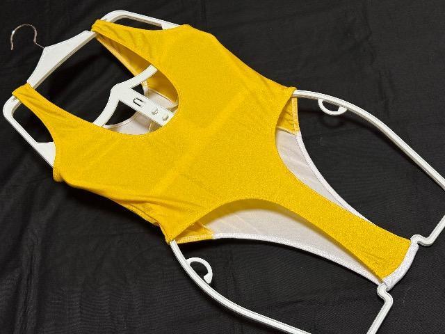 ホワイトとイエローのRQデザイン★イベント衣装用ハイレグレオタード★Mサイズ < レジャー/スポーツ ホワイトとイエローのRQデザイン★イベント衣装用ハイレグレオタード★Mサイズ < レジャー/スポーツの