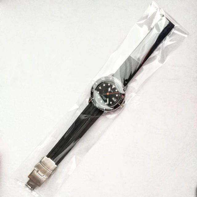 TELVA 腕時計 ダイバーウォッチ タイプ 10BAR  100M防水 ベルト新品 腕回り約19センチ 無回転ベゼル デザイン < 男性アクセサリー/時計  TELVA 腕時計 ダイバーウォッチ タイプ 10BAR  100M防水 ベルト新品 腕回り約19センチ 無回転ベゼル デザイン < 男性アクセサリー/時計の