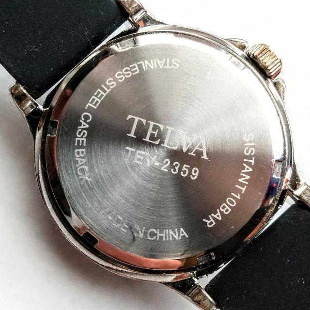 TELVA 腕時計 ダイバーウォッチ タイプ 10BAR  100M防水 ベルト新品 腕回り約19センチ 無回転ベゼル デザイン < 男性アクセサリー/時計  TELVA 腕時計 ダイバーウォッチ タイプ 10BAR  100M防水 ベルト新品 腕回り約19センチ 無回転ベゼル デザイン < 男性アクセサリー/時計の