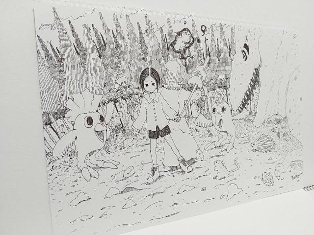 オリジナルイラスト 手描きイラスト バトル ハンドメイド 原画 絵 モノクロ 白黒 インテリア アナログ アート 自作 恐竜 鳥 < アニメ/コミック/キャラクター  オリジナルイラスト 手描きイラスト バトル ハンドメイド 原画 絵 モノクロ 白黒 インテリア アナログ アート 自作 恐竜 鳥 < アニメ/コミック/キャラクターの