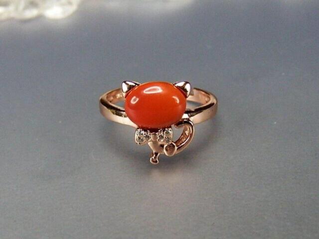 流行天然石南紅瑪瑙猫ネコちゃん925銀指輪約14号石街U2-12 < 女性アクセサリー/時計  流行天然石南紅瑪瑙猫ネコちゃん925銀指輪約14号石街U2-12 < 女性アクセサリー/時計の