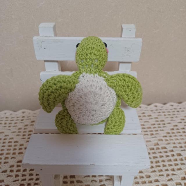 ☆Hand made☆  海ガメちゃんbaby B*西瓜Ver.*あみぐるみ < ペット/手芸/園芸  ☆Hand made☆  海ガメちゃんbaby B*西瓜Ver.*あみぐるみ < ペット/手芸/園芸の
