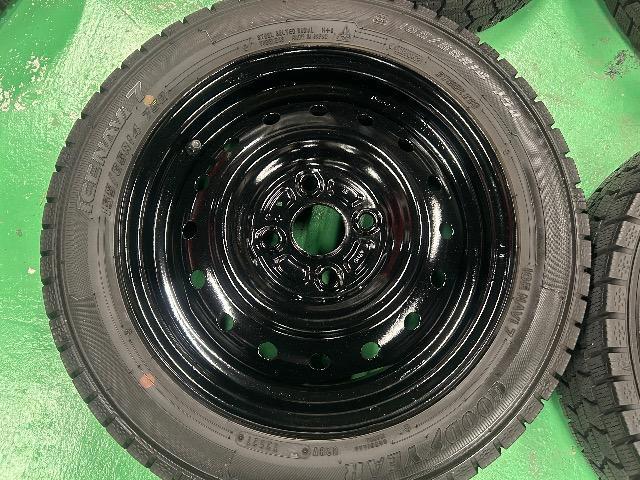 0092425)激安国産スタッドレスタイヤグッドイヤー4本リペア済艶有りスチールホイールセット155/65R 14送料無料 < 自動車/バイク 0092425)激安国産スタッドレスタイヤグッドイヤー4本リペア済艶有りスチールホイールセット155/65R 14送料無料 < 自動車/バイク