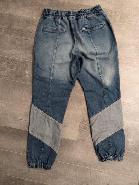 SAPEur/サプール/デニムトラックパンツ/ストレッチ/VINTAGE加工/ヴィンテージ/ インディゴ/XL/ジョガーパンツ < 男性ファッション SAPEur/サプール/デニムトラックパンツ/ストレッチ/VINTAGE加工/ヴィンテージ/ インディゴ/XL/ジョガーパンツ < 男性ファッションの