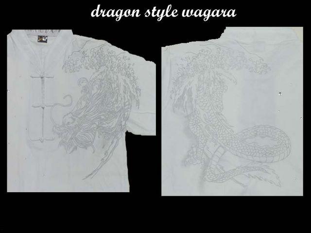 新品 和柄ヤンキ・b系・チカノスタイルシャツD14(L) 白 < 男性ファッション  新品 和柄ヤンキ・b系・チカノスタイルシャツD14(L) 白 < 男性ファッションの