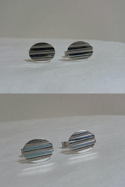 正規限定 TIFFANYティファニー ストライプ×鏡面オーバルカフスSV925 ラウンドボタン < ブランド  正規限定 TIFFANYティファニー ストライプ×鏡面オーバルカフスSV925 ラウンドボタン < ブランドの