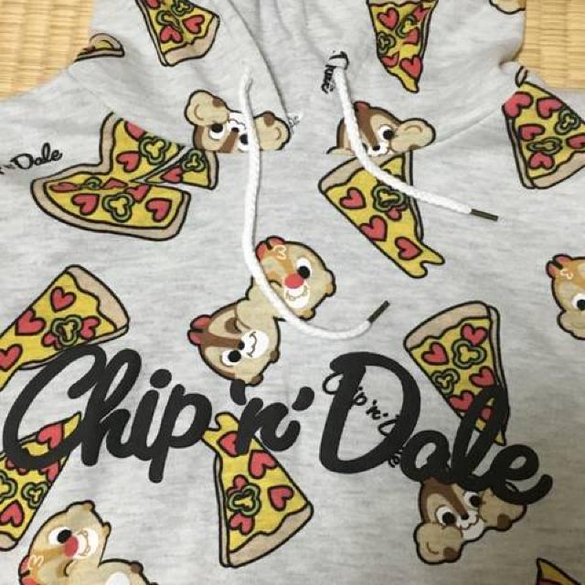 ディズニー・チップ&デールピザ柄パーカープルオーバーLL4L < 女性ファッション ディズニー・チップ&デールピザ柄パーカープルオーバーLL4L < 女性ファッションの