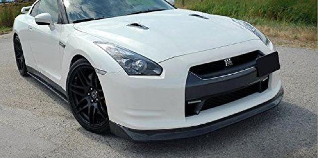 日産 スカイライン GTR R35 ブラック カーボン フロント バンパー リップスポイラー < 自動車/バイク 日産 スカイライン GTR R35 ブラック カーボン フロント バンパー リップスポイラー < 自動車/バイク